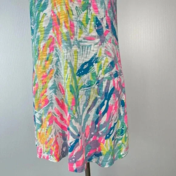 Lilly Pulitzer Essie Beach dress Sparkling Sands Size XS Colorful Retro Neon - Picture 3 of 11